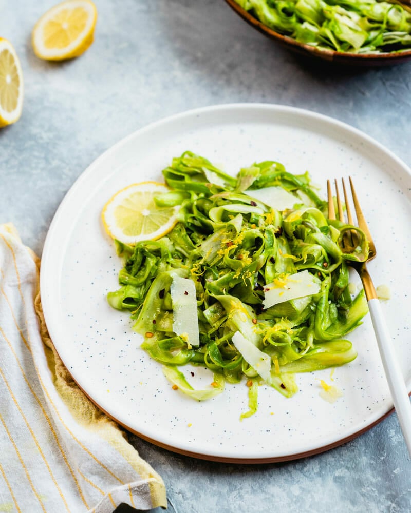 Shaved asparagus salad