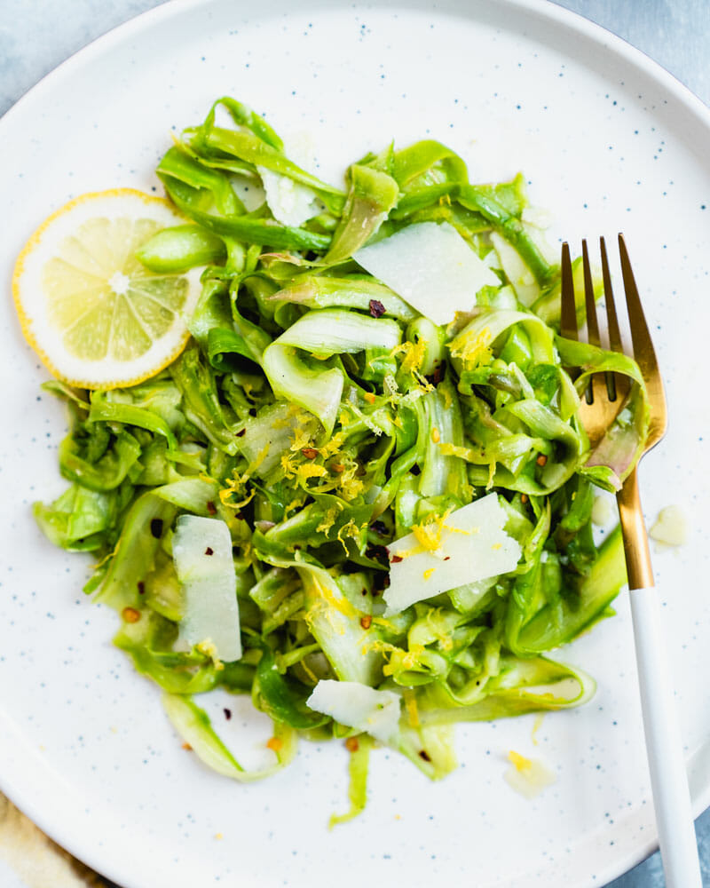 Shaved asparagus salad