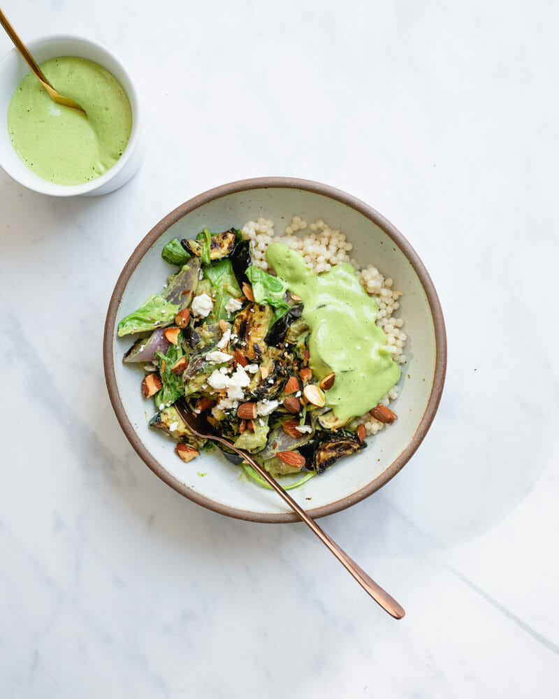 Green goddess salad bowls