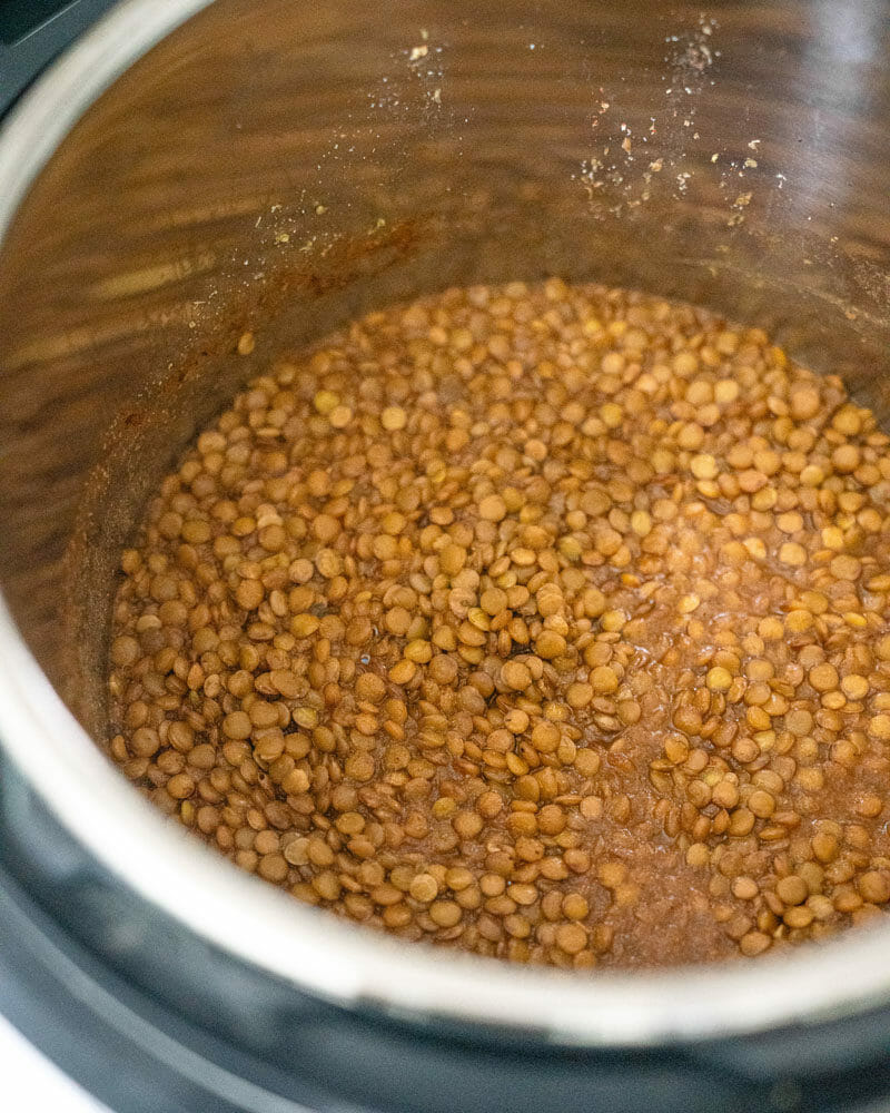 Step 3: Simmer the lentils.