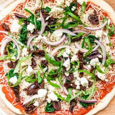 Mediterranean pizza