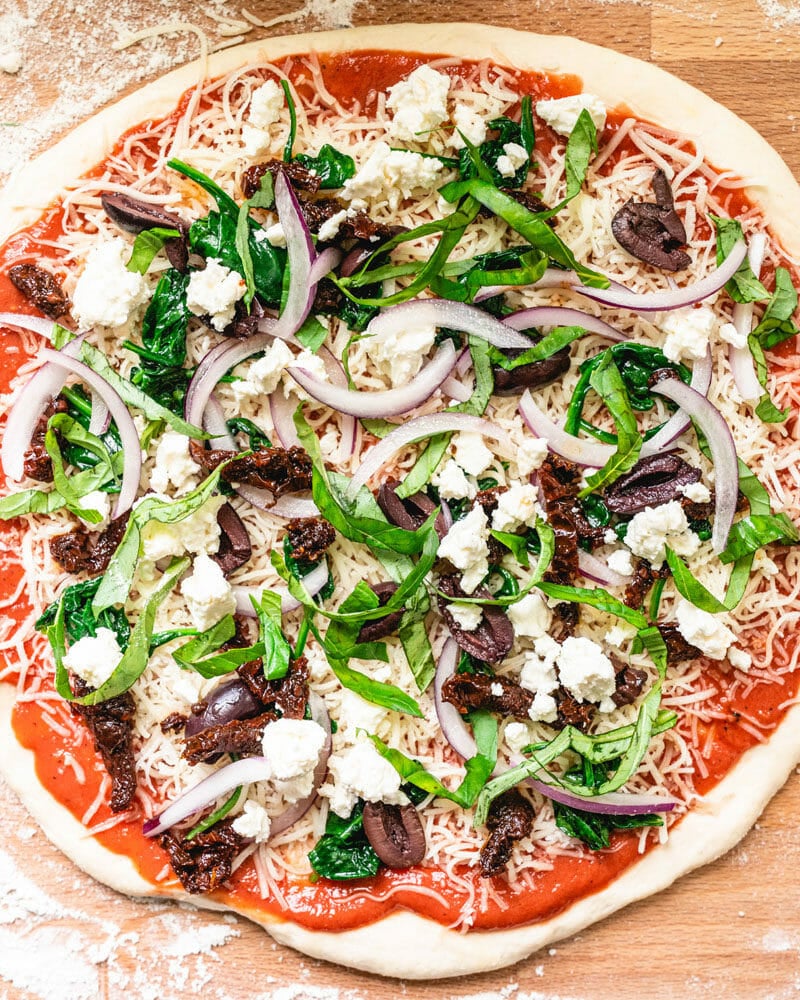 Mediterranean pizza