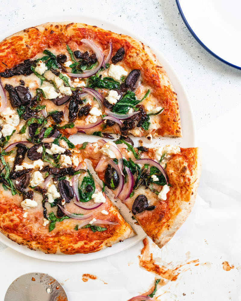 Mediterranean pizza