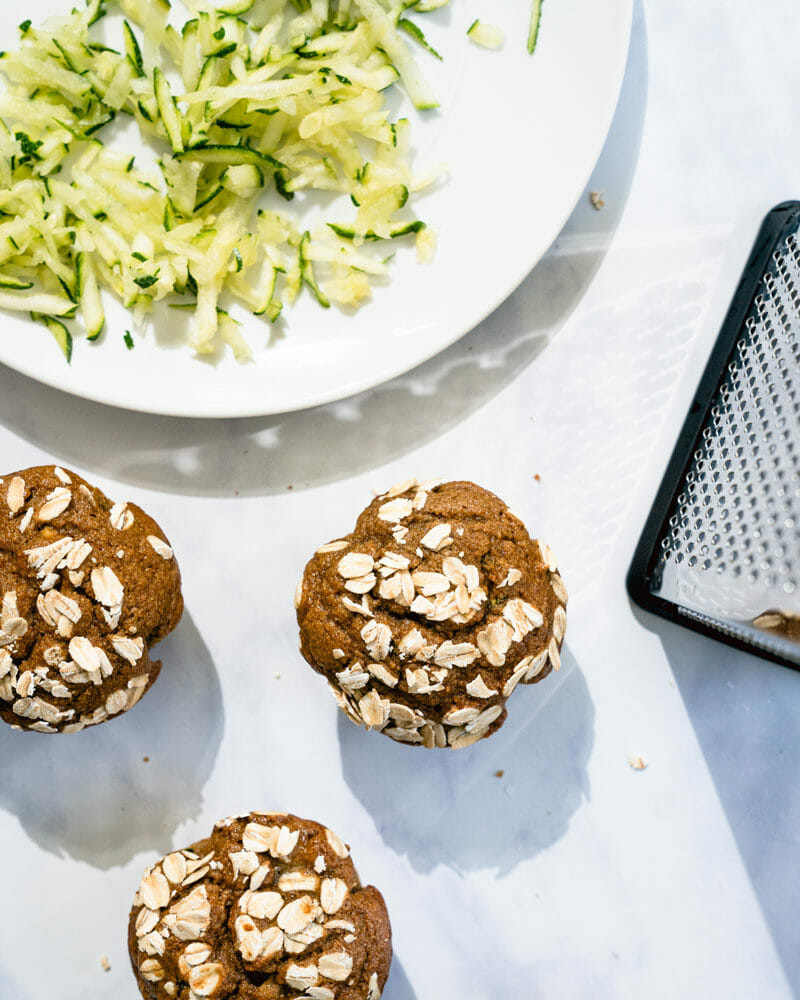 Apple zucchini muffins