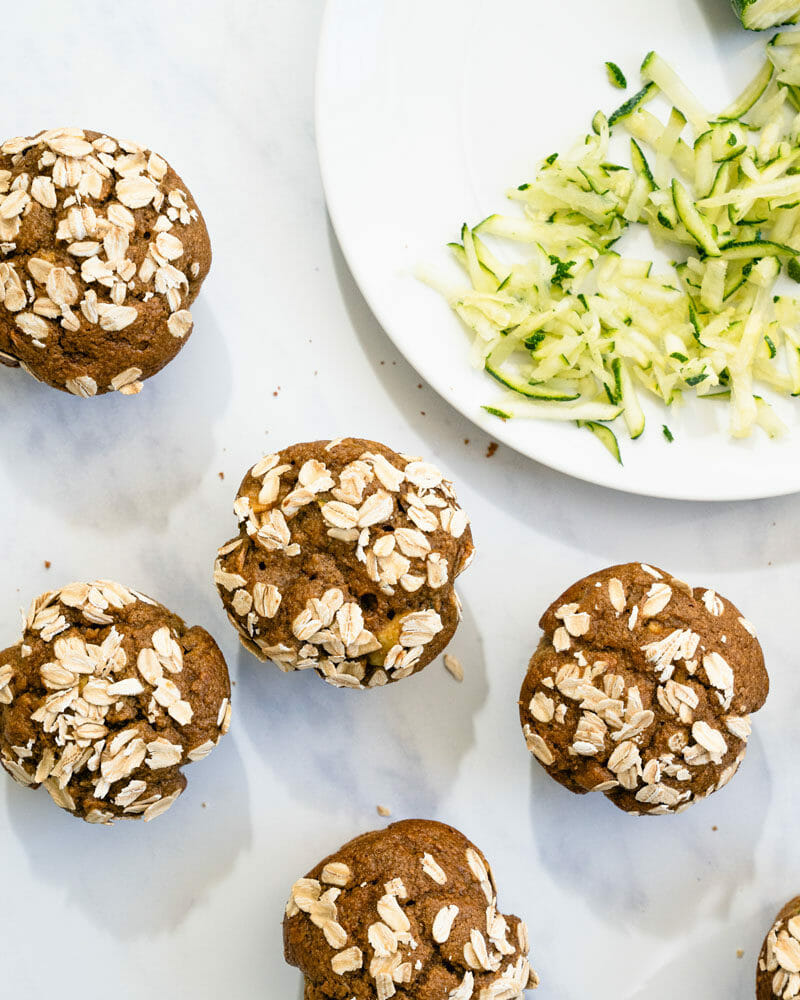 Apple zucchini muffins