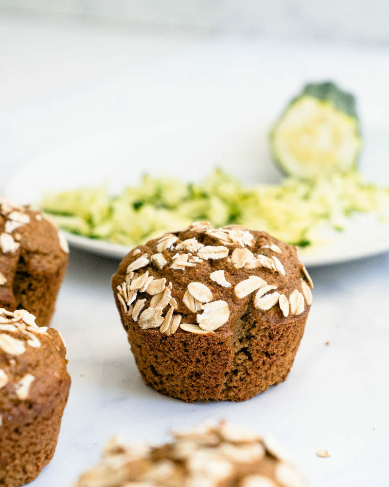 Apple zucchini muffins
