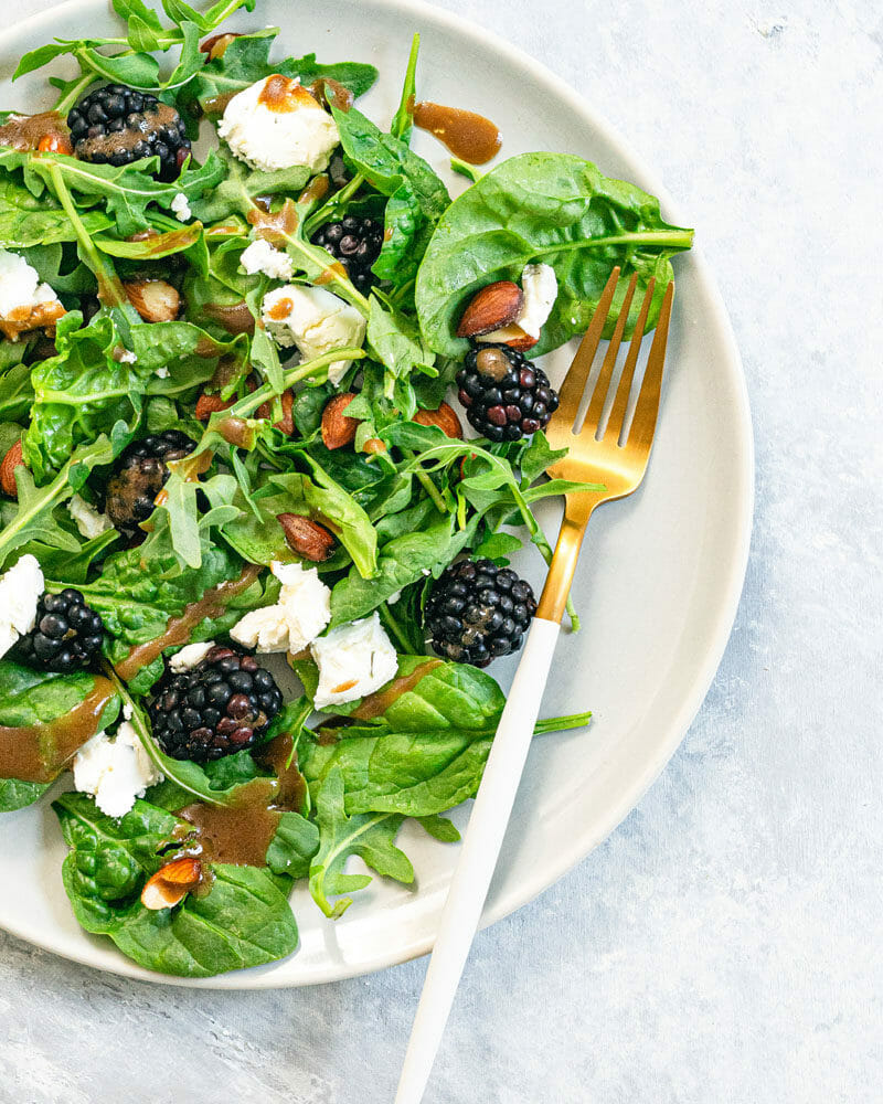 Blackberry salad with balsamic vinaigrette