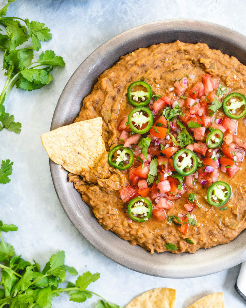 Easy refried bean dip