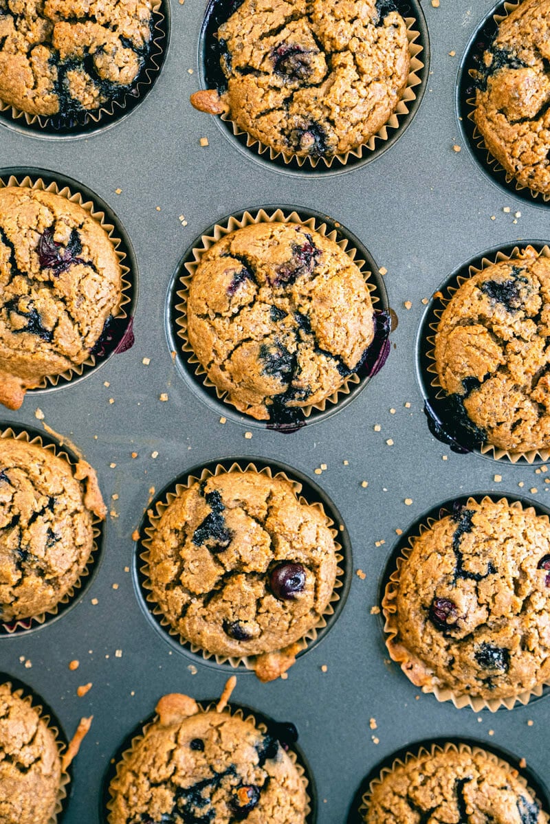 Banana blueberry muffins