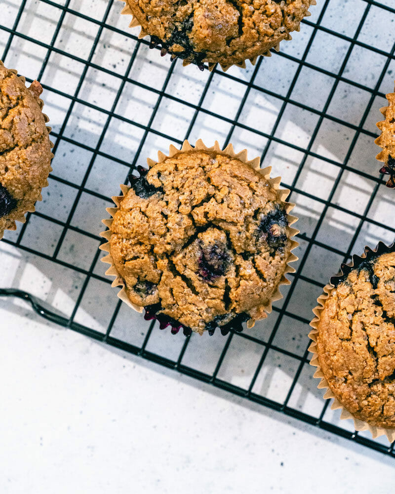 Blueberry oatmeal muffins