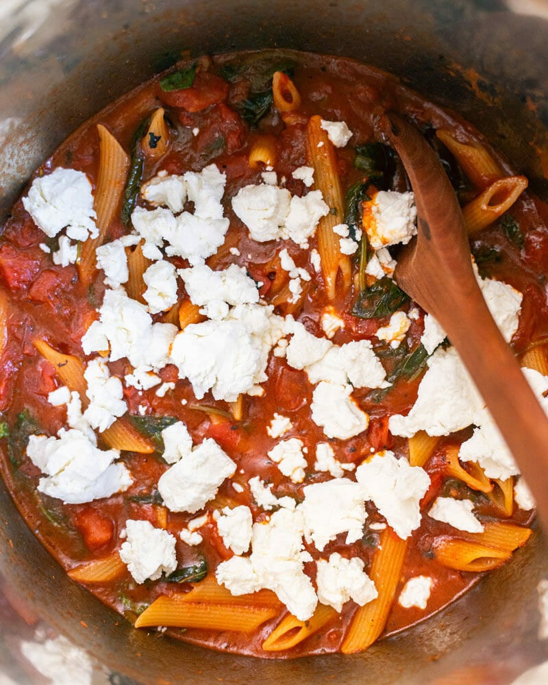 Goat cheese pasta