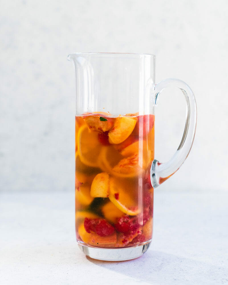Easy peach sangria