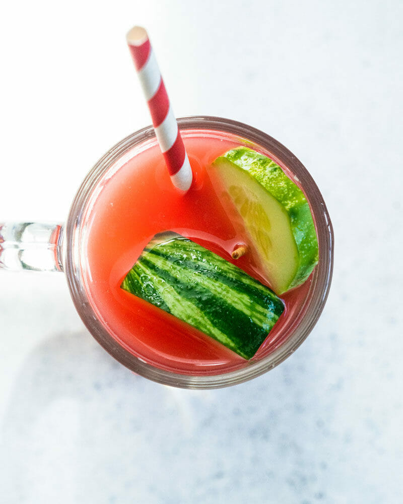 Watermelon cucumber juice