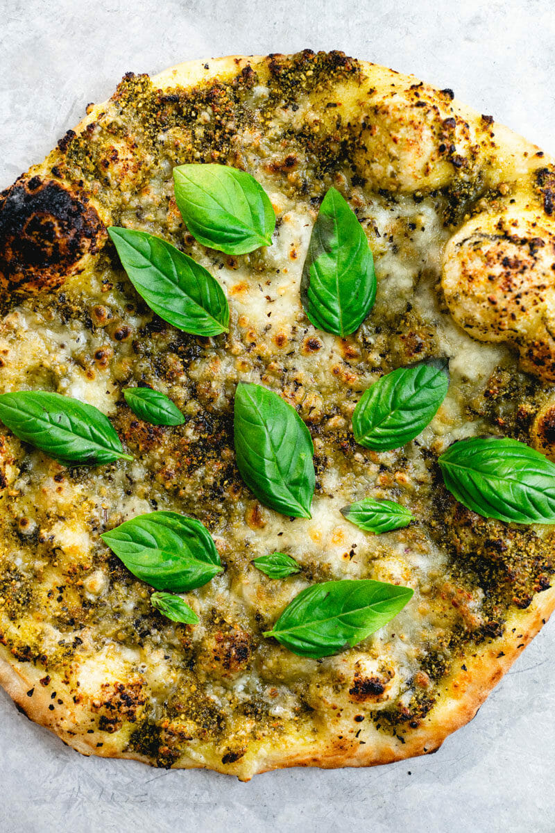 Basil pizza
