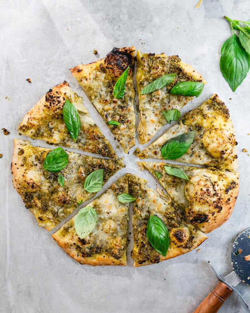 Basil pizza