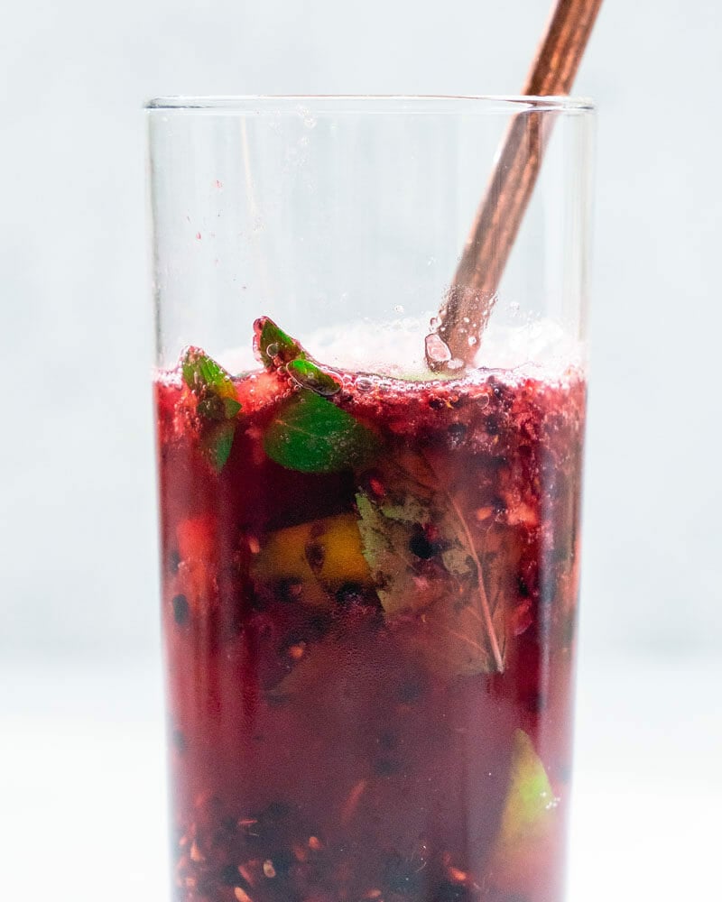 Blackberry bourbon smash