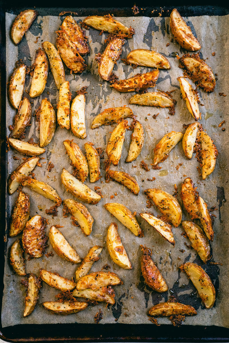 Parmesan potato wedges