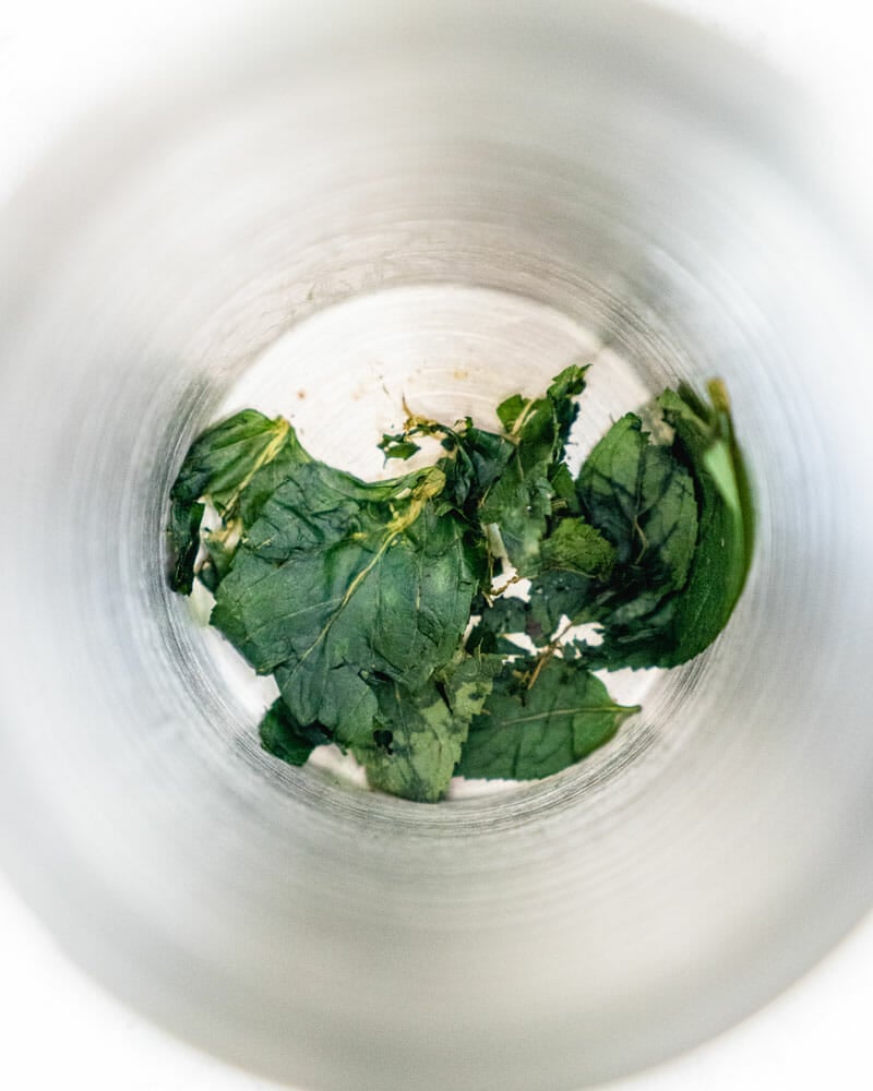 The wrong way to muddle mint