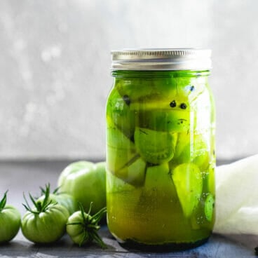 Pickled green tomatoes