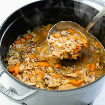 Mushroom barley soup