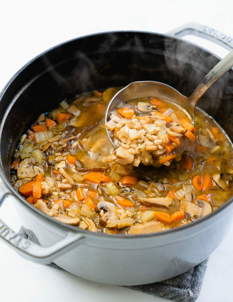 Mushroom barley soup