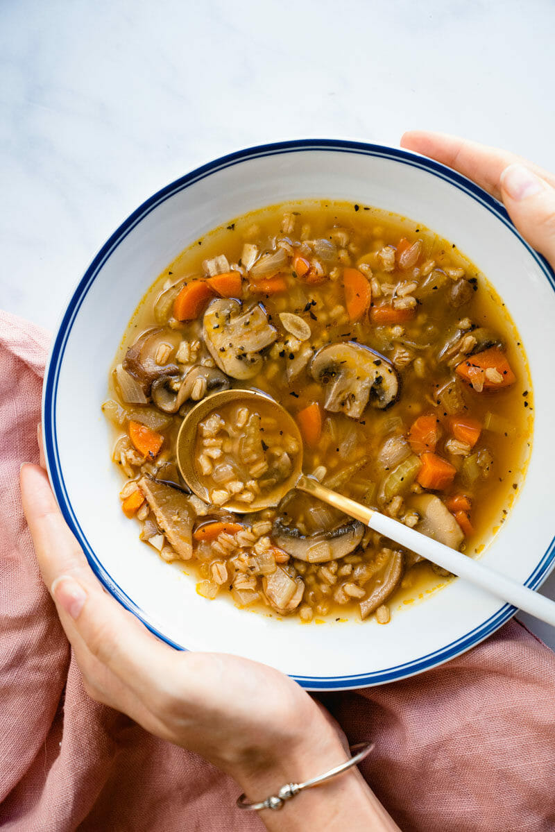 Mushroom barley soup