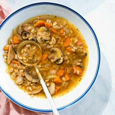 Mushroom barley soup
