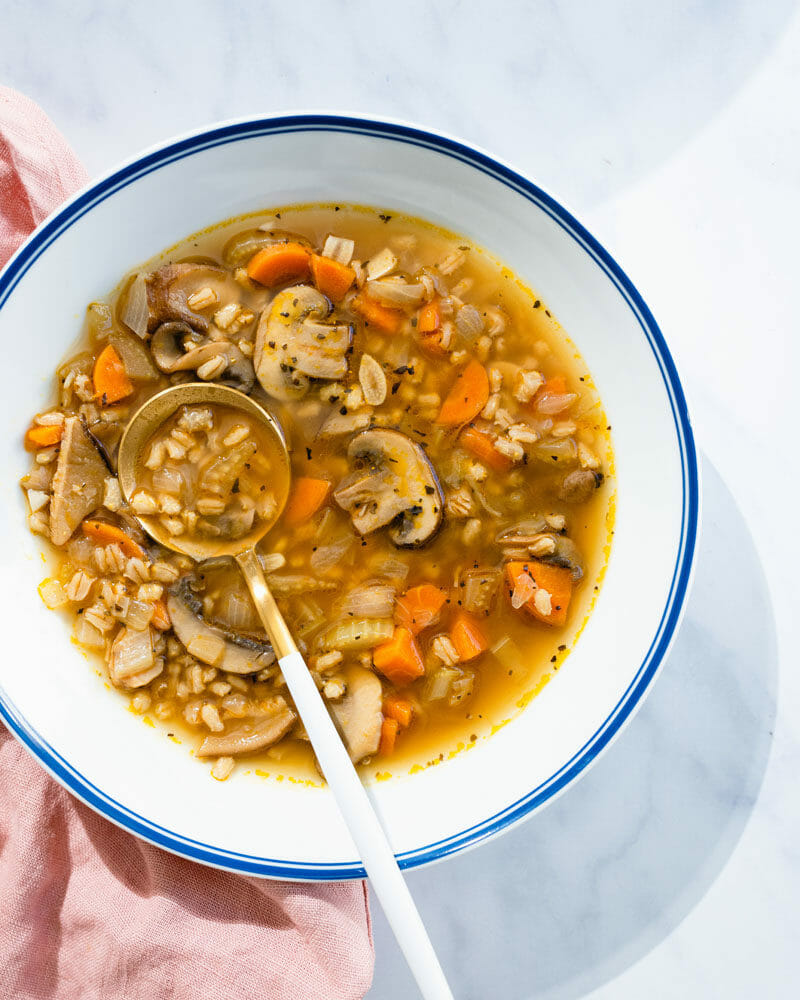 Mushroom barley soup