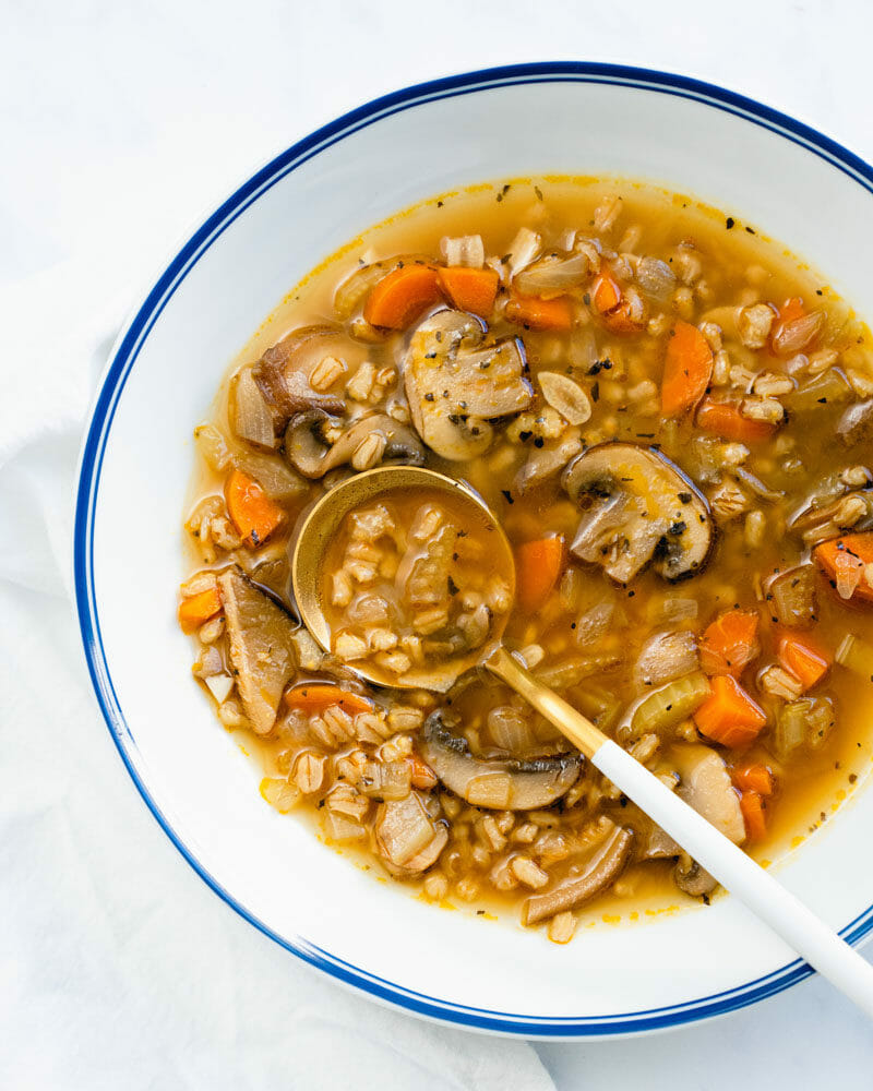 Mushroom barley soup