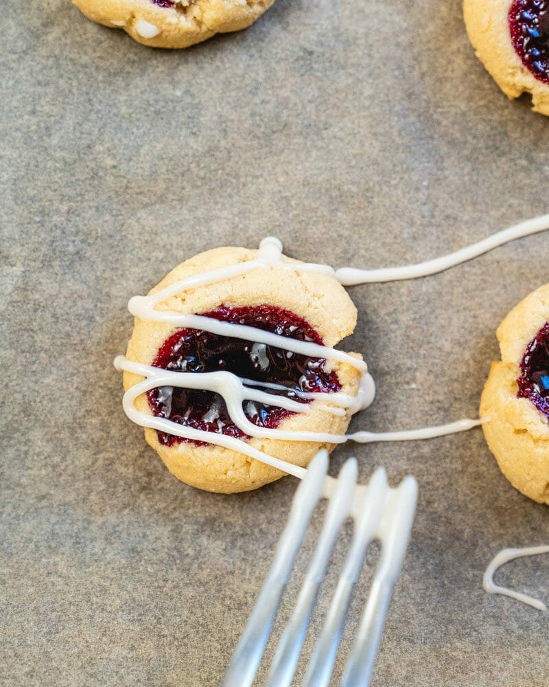 Easy almond thumbprint cookies