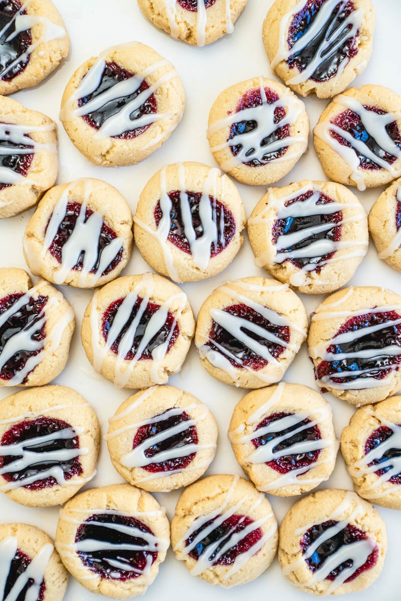 Almond thumbprint cookies