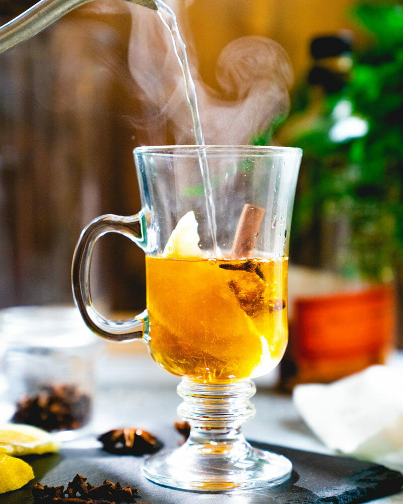 Bourbon hot toddy