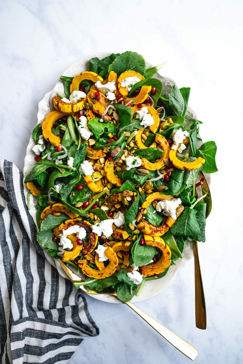 Salad with delicata squash