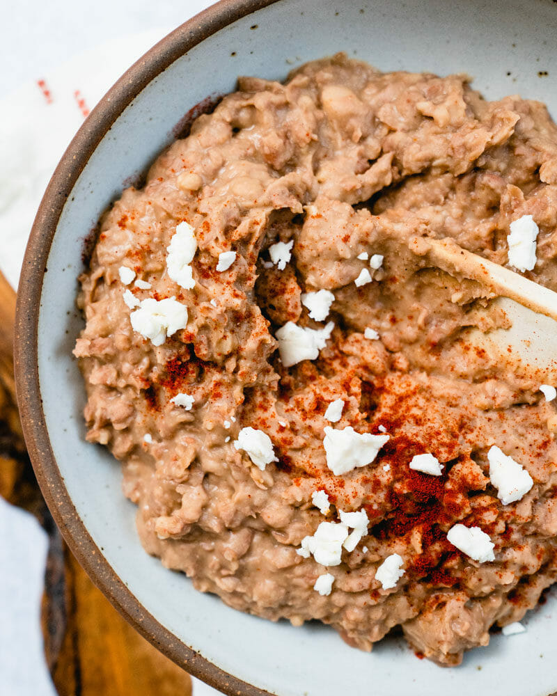 Homemade refried beans