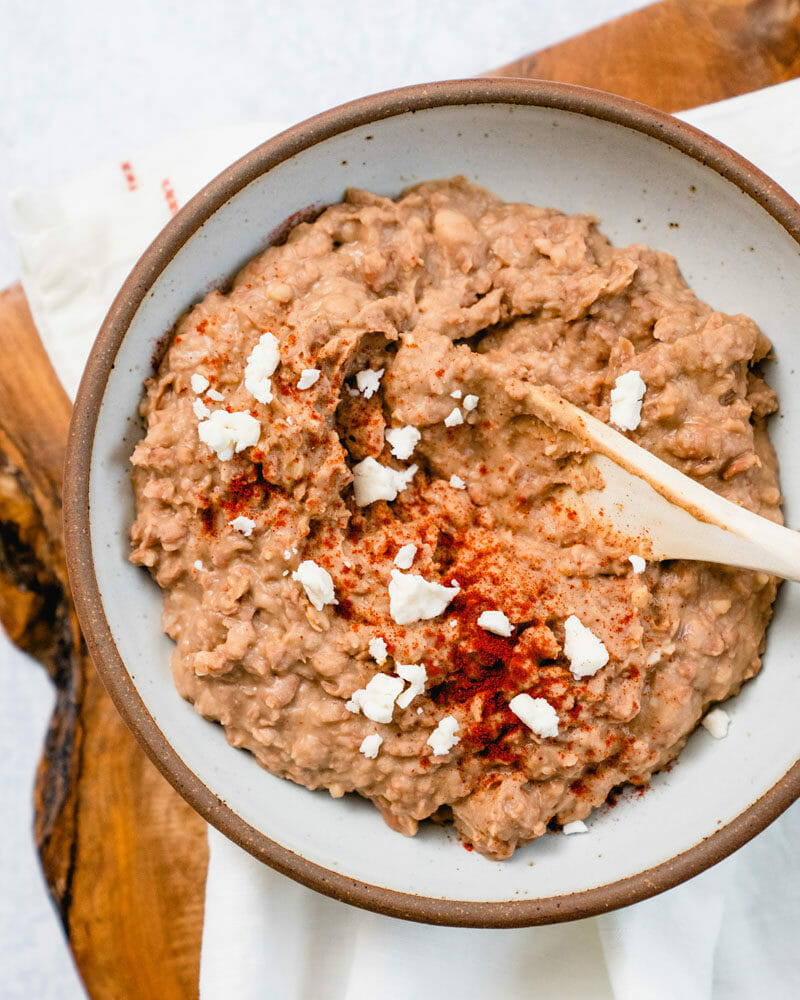 Homemade refried beans