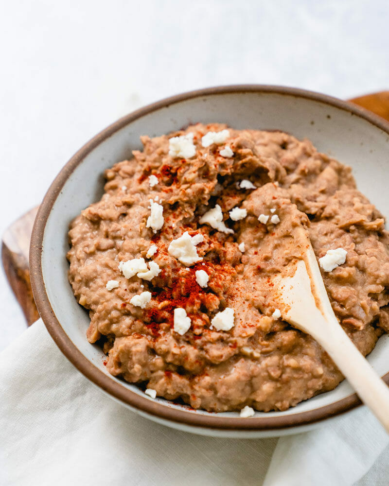 Homemade refried beans