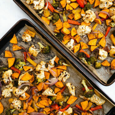 Sheet pan roasted vegetables