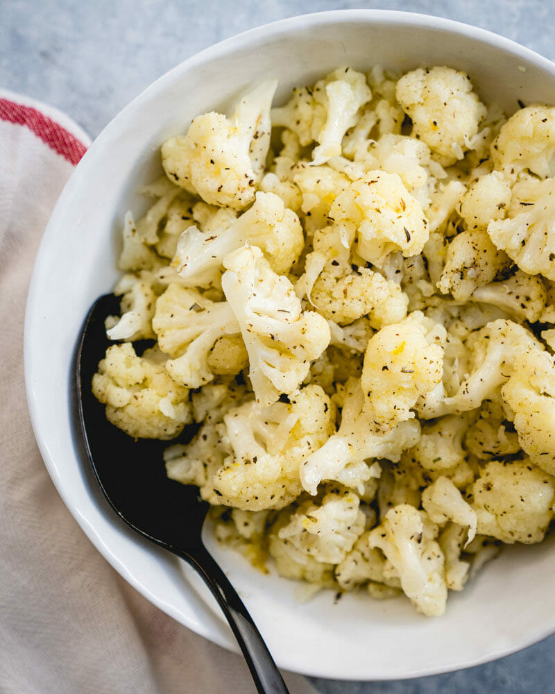 Steamed cauliflower