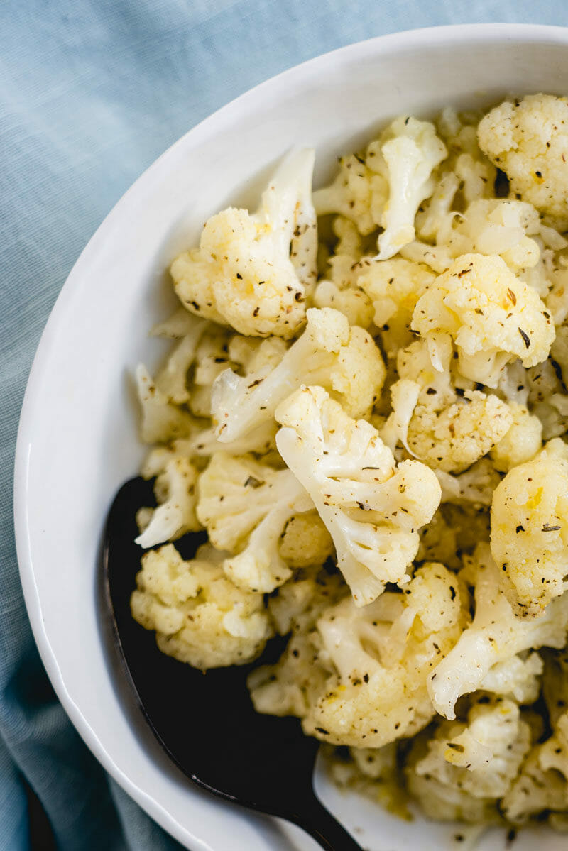 Steamed cauliflower