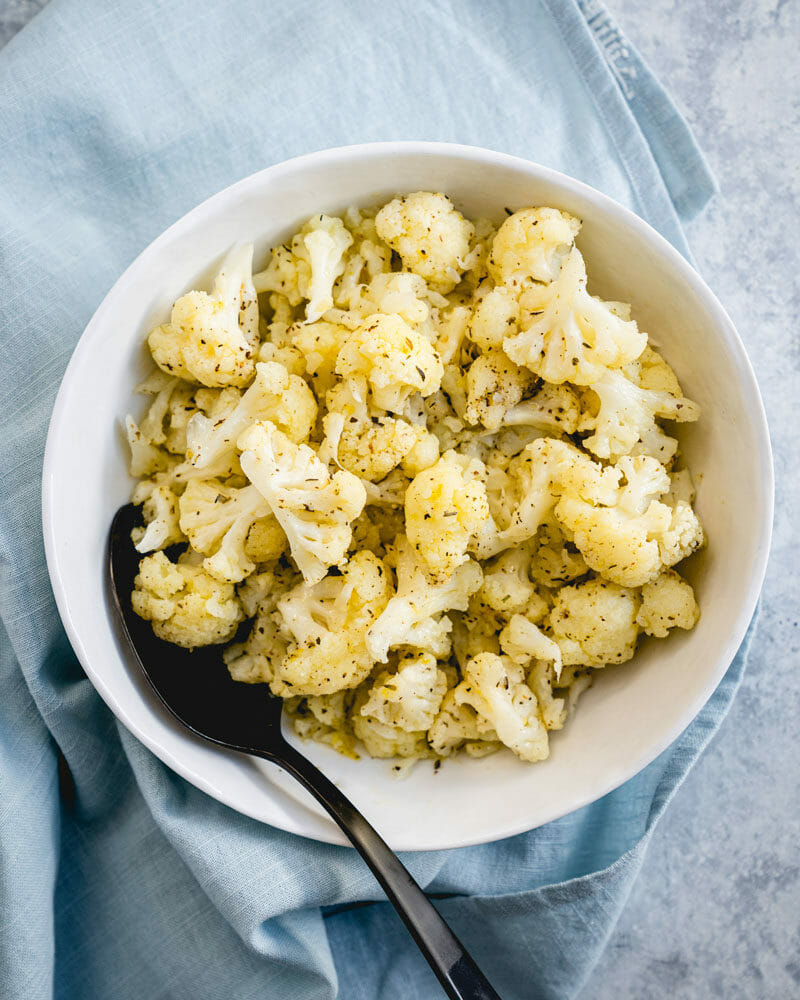 Steamed cauliflower