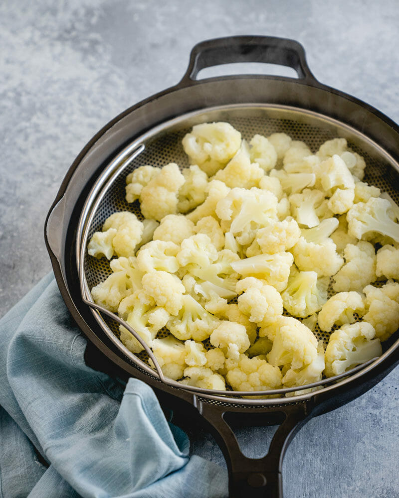 Steamed cauliflower