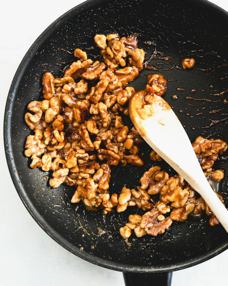 Easy glazed walnuts