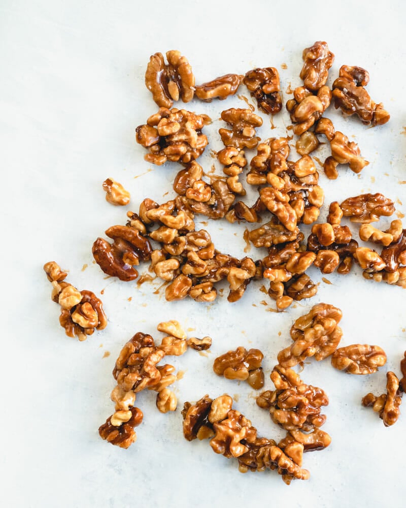 Maple glazed walnuts