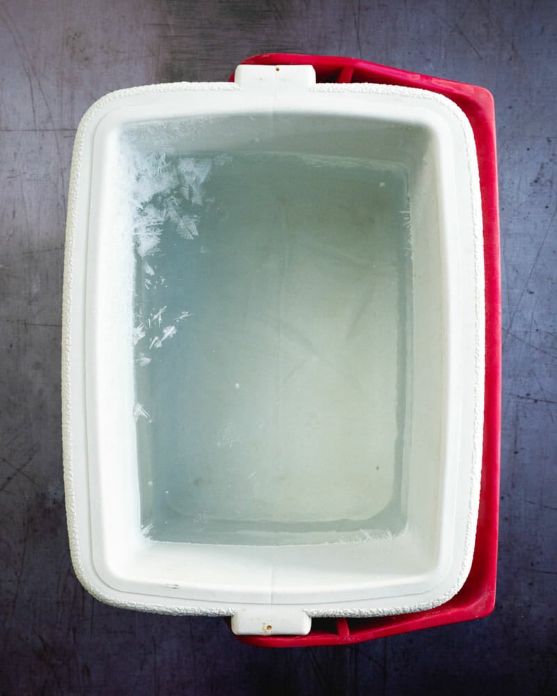 Ice in cooler