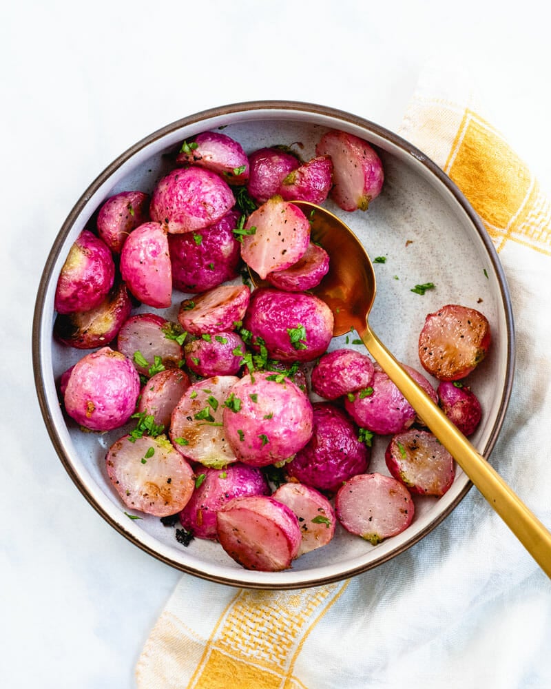 Roasted radishes