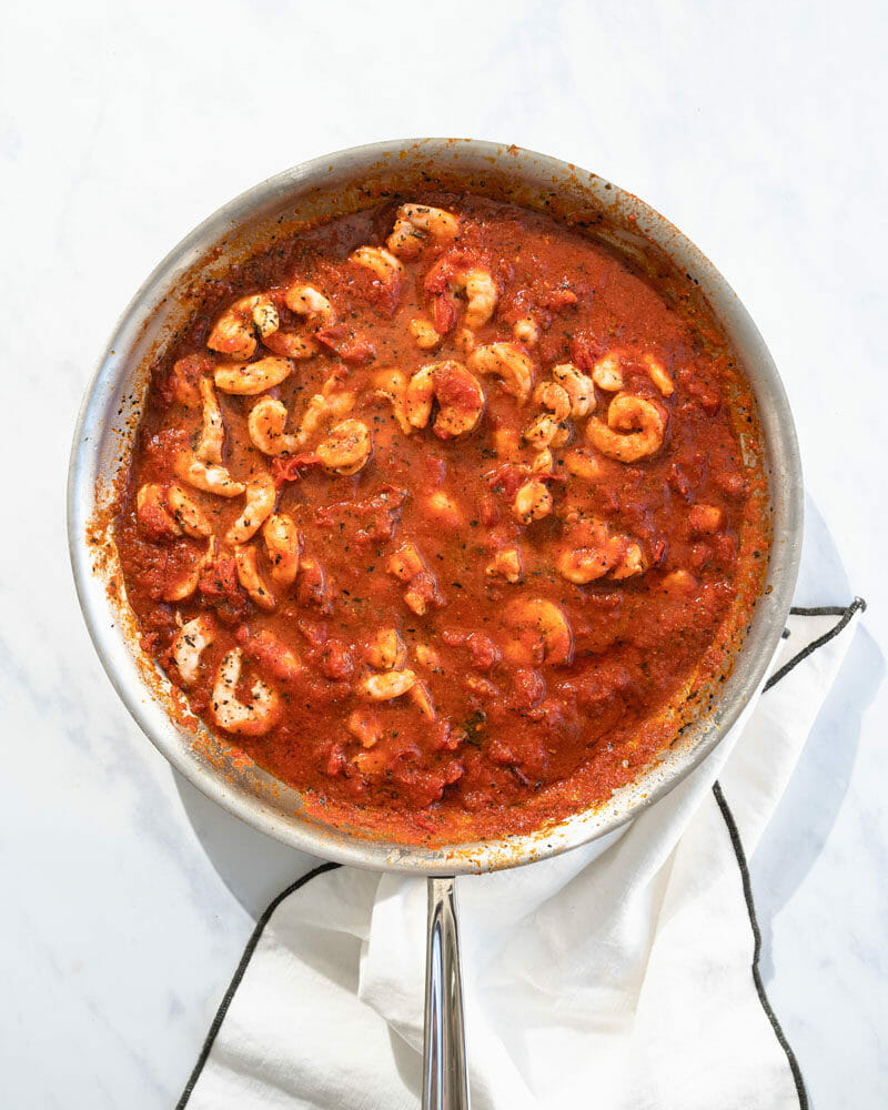 Shrimp marinara