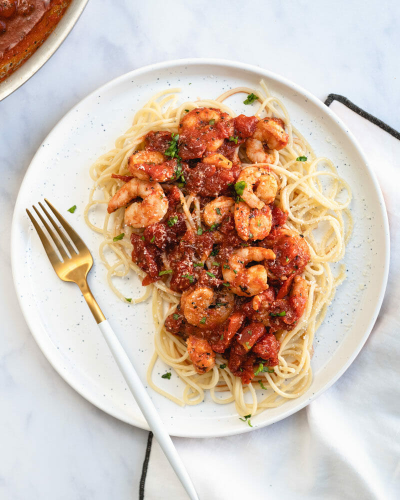 Shrimp marinara