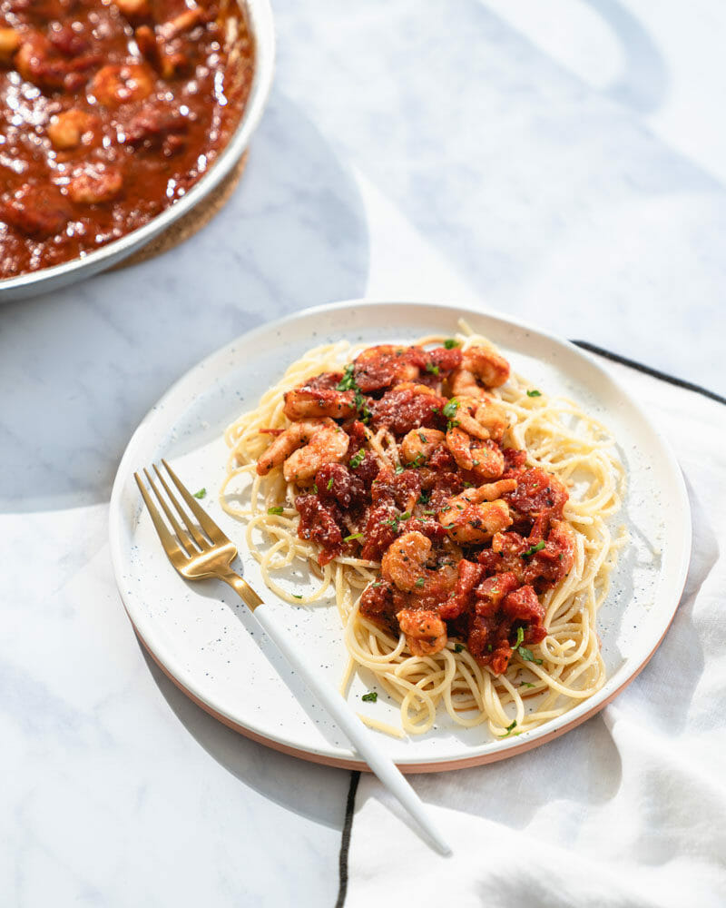 Shrimp marinara