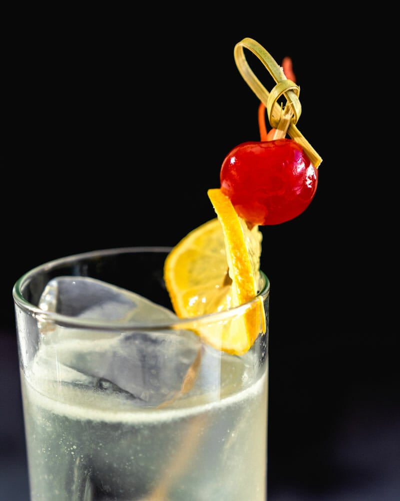 Cocktail cherry garnish