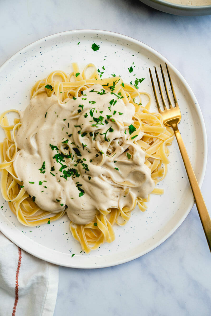 Vegan fettucine alfredo